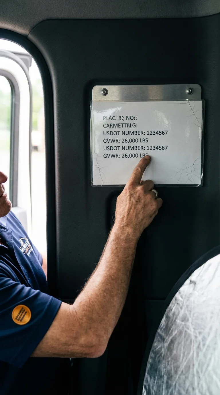 USDOT licensing placard verification in Rochester